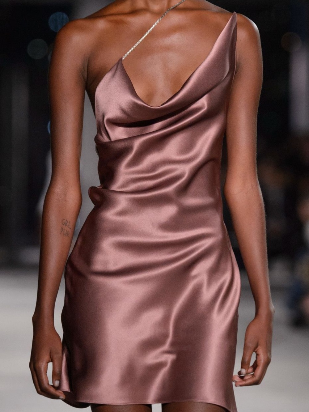 Cushnie Runway Satin Pink dress 0